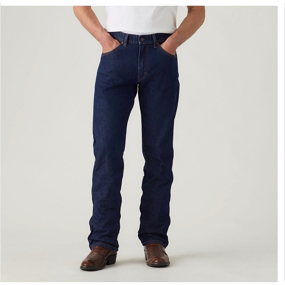 Levi's 557 Western Straight Jeans Dark Wash Stretch Denim 34x36 Mens Cowboy